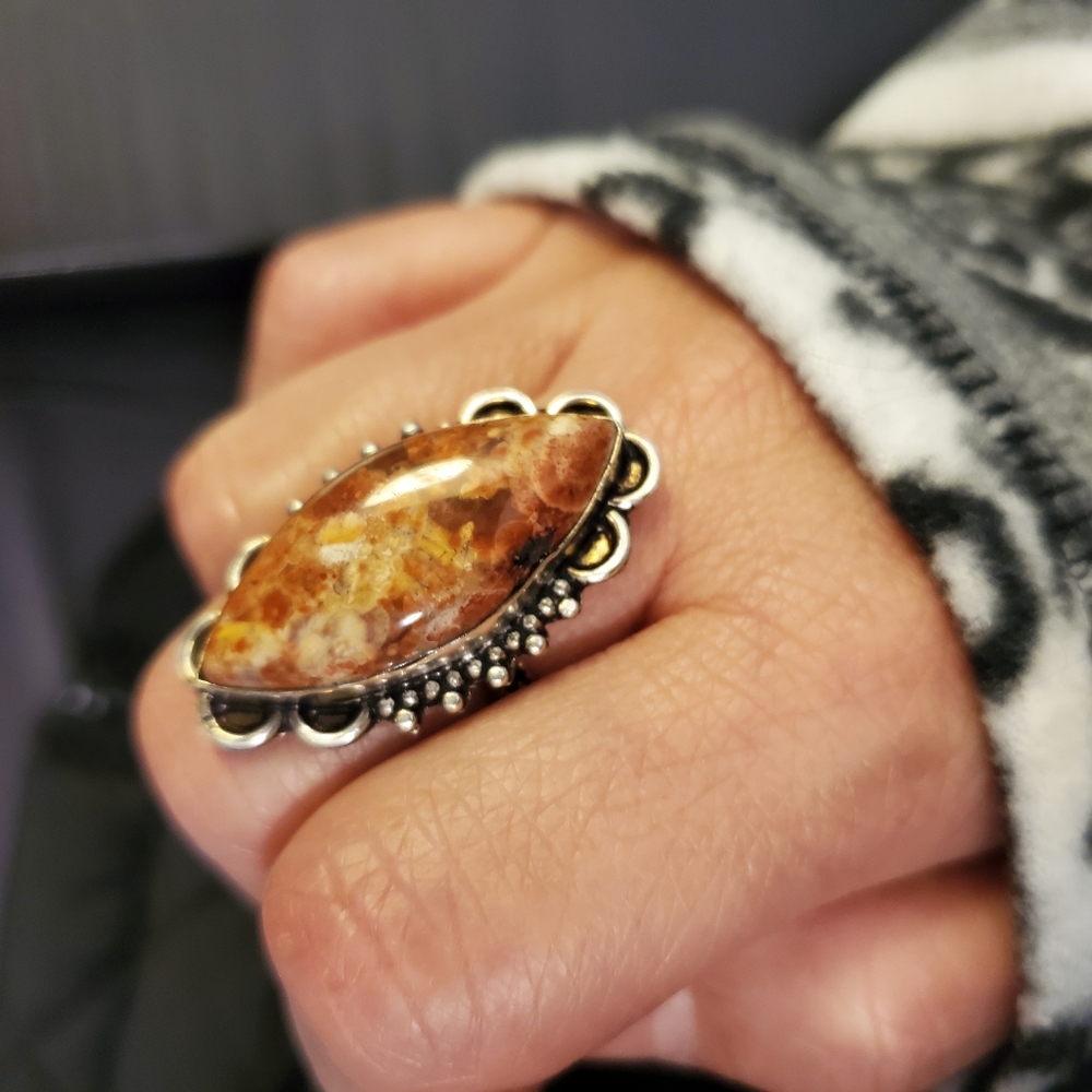 Sterling Silver Stone Ring - Picture 11 of 12
